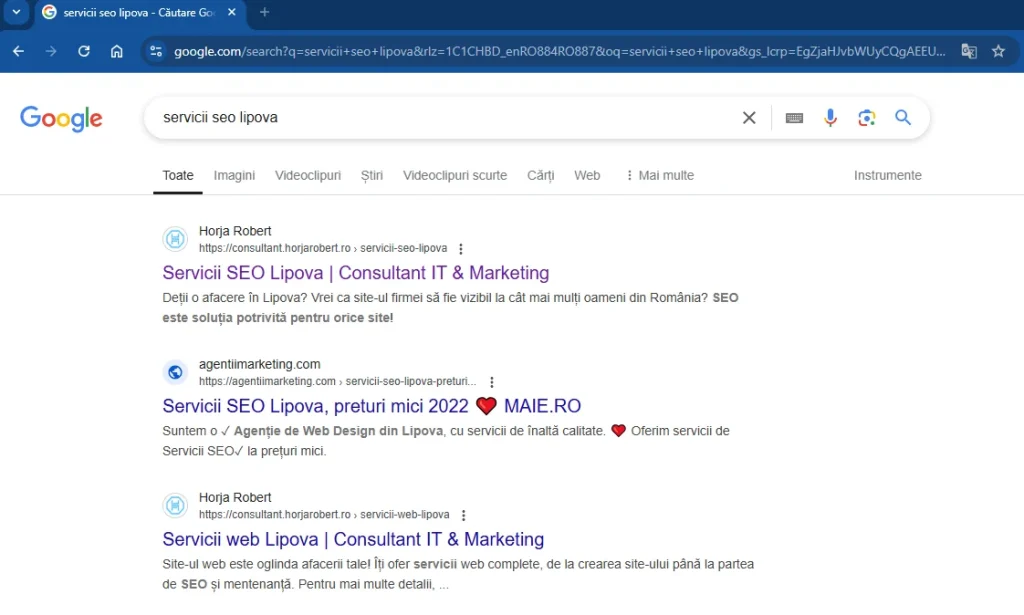 Servicii SEO - Servicii SEO Lipova - Google - Optimizare site web