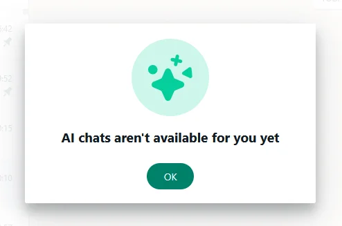 WhatsApp - Chatbot Meta AI nu este disponibil pe WEB